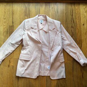 CAbi Blush Pink Cotton Blazer – 3 Button